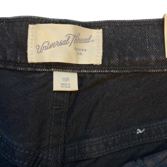 Universal Thread Jeans Womens 10 Black Beaded Comfort Stretch Mid Rise 90s Baggy - Picture 7 of 16